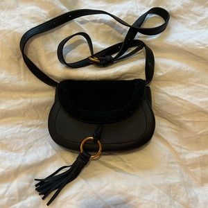 Street Level Black Tassel Crossbody Bag
